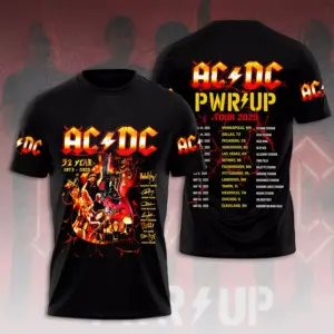 AC-DC POWER UP TOUR 2025 LIMITED EDITION UNISEX TSHIRT Gift Rock Band Fan Apparel