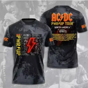 AC-DC Power Up Tour 2025 Limited Edition 3D Unisex T-Shirt Gift For Fan