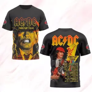 AC-DC 2025 Shirt, Pwr Up Tour Gift For Fan, Music Lover Shirt For Men, rock Music