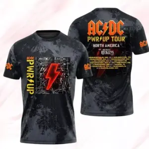 AC-DC Music Band Unisex Tee, Rock Music Fan Gift, Band Tour 2025 Shirt, Power Up