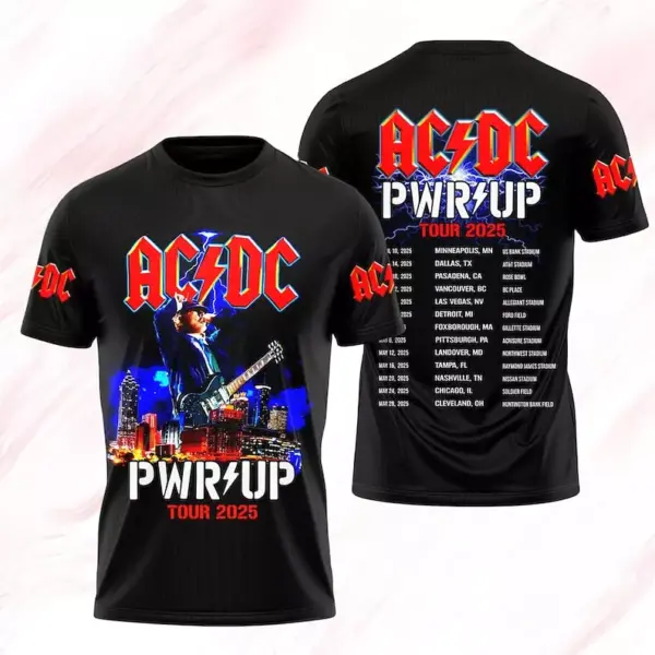 2025 AC-DC Pwr Up World Tour, North American Tour Shirt, Rock Band, Are You Ready