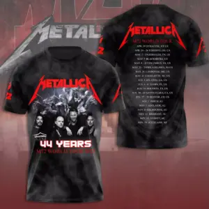 Metalica M72 World Tour Date 2025 3D Shirt S-5XL Gift Fan Men Women