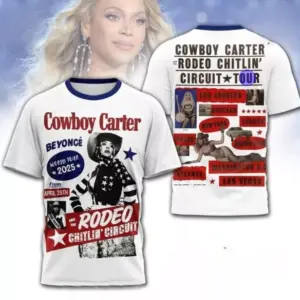 Beyonce Cowboy Carter Rodeo Chitlin Circuit Tour 2025 3D Shirt, Tour Fan Gifts