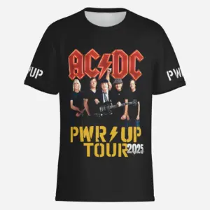 AC-DC  Fan T-Shirt PWR UP Tour 2025 100% Cotton