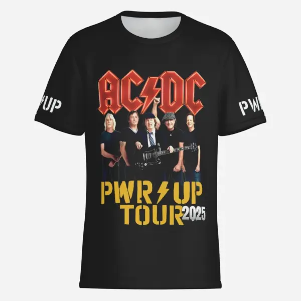 AC-DC  Fan T-Shirt PWR UP Tour 2025 100% Cotton