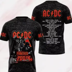 AC-DC Pwr Up Tour Gift For Fan, Music World Tour 2025 Shirt