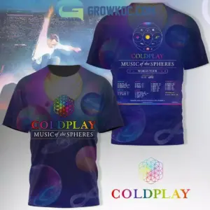 Unisex 3D Coldplay Music Of The Sphere World Tour 2025 The Show T-Shirt
