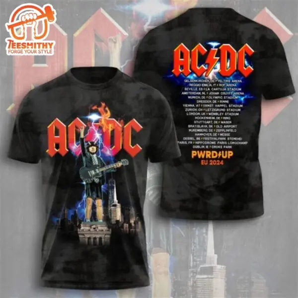 AC-DC PWR Up EU Tour Music 2025 3D Shirt