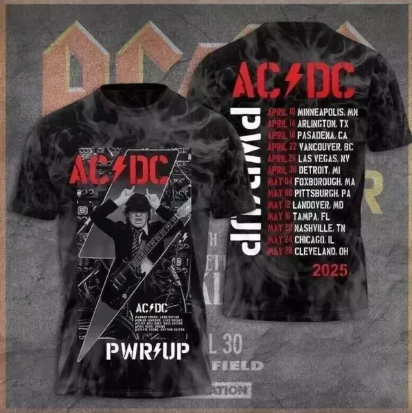 Power Up Tour 2025 Shirt Music Tour 2025 Shirt Pwr Up 2025  All Size S-4XL
