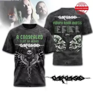 C@rcass Metal Band Europa Rigor Mortis Tour 2025 Shirt For Fan All Size S-4XL