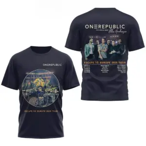 One Republic Escape To Europe 2025 Tour Hoodie T Shirt