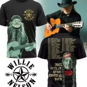 Nelson 2025 Outlaw Music Festival Tour AOP 3D T-shirt
