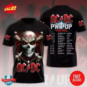 AC-DC Power Up Tour 2025 3D Shirt Music Tour 2025 Shirt Pwr Up 2025 2025 Tour 3D