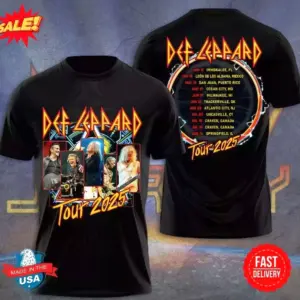 Def Leppard Tour 2025 3D Shirt S-5XL Gift Fan