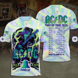 AC-DC Power Up Tour 2025 Limited Edition Unisex T-Shirt 3D Gift For Fan