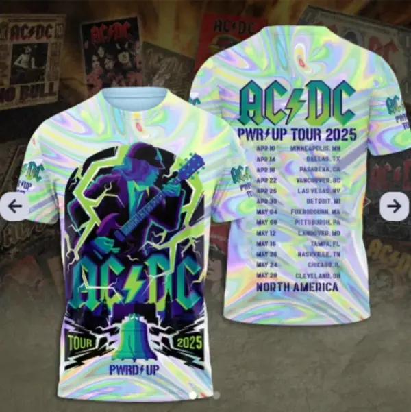 AC-DC Power Up Tour 2025 Limited Edition Unisex T-Shirt 3D Gift For Fan