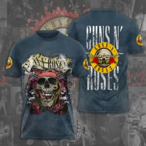 Hot Guns N Roses Tour 2025 3D T-Shirt – Licensed & Limited Rock Band Shirt S-5XL
