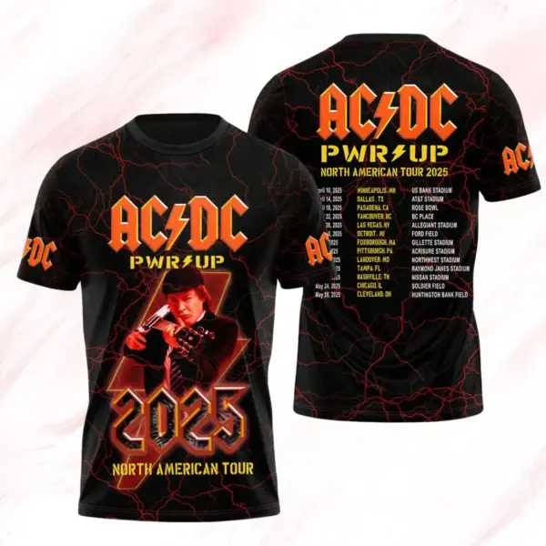 AC-DC 2025 Shirt, Music World Tour T-Shirt Unisex S-234XL 3D Shirt D785