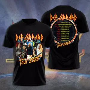 Hot Sale!!! Def Leppard Tour 2025 3D Shirt S-5XL Gift For Men Women Mom Dad