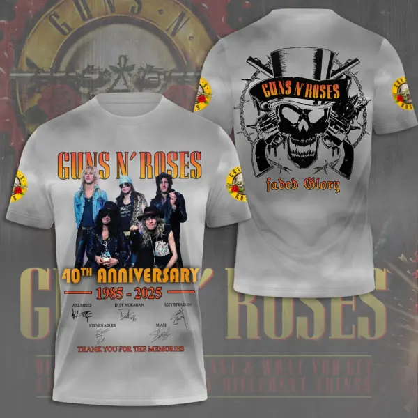 Guns N Roses 2025 Tour 3D T-Shirt – Licensed & Exclusive Rock Band Tee S-5XL M14