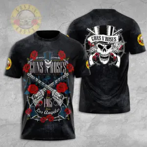 Guns N Roses Tour 2025 3D T-Shirt – Licensed & Limited Rock Band Shirt S-5XL M36