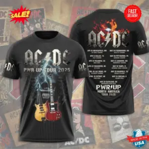 2025 AC-DC Power Up Tour Limited Edition 3D T Shirt S-5XL Unisex