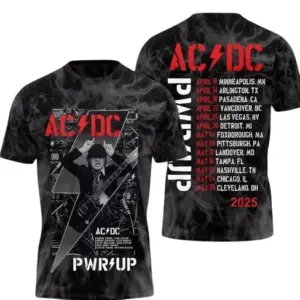 AC-DC Power Up Tour 2025 Shirt  Music Tour 2025 Shirt  Pwr Up 2025 3D Tee
