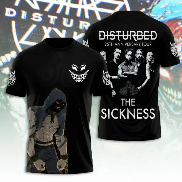 Disturbed The Sickness 25th Anniversary Tour 2025 3D T-Shirt !! HOT !! ALL SIZE