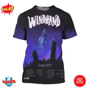 Windhand Music Band Poster For European Tour 2025 Dates List 3D Shirt