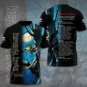 Iron Maiden Inspired Run For Your Lives World Tour 2025 – Licensed 3D T-Shirt