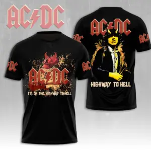 AC-DC 2025 North America PWR/UP Tour 52 Years Tour 3D T-Shirt - Classic Rock Band