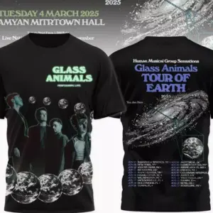 Glass Animals Tour Of Earth 2025 3D T-Shirt