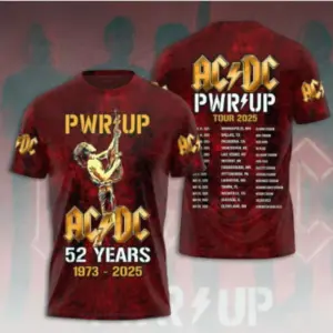 AC-DC 3D Apparel Power Up Tour 2025 US M44-3 Unisex T-Shirt Gift Fan