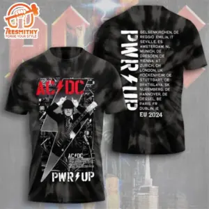 AC-DC World Tour Music, PWR Up Tour 2025 3D Shirt