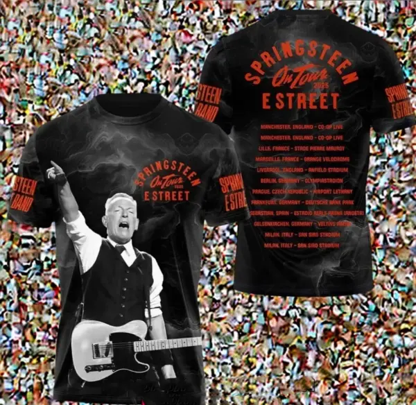 Bruce Springsteen E Street Band On TOur 2025 AOP 3D T-shirt