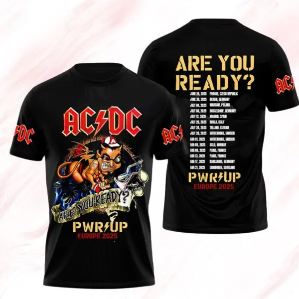 AC-DC 2025 Shirt  Pwr Up Tour Gift For Fan  Music Band Unisex Tee  Hard Rock Tee