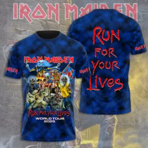 Iron Maiden Inspired Run For Your Lives World Tour 2025 – Licensed 3D T-Shirt