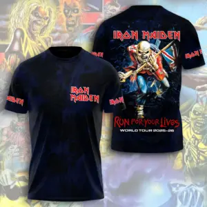 Iron Maiden Inspired Run For Your Lives World Tour 2025/26 – Licensed 3D T-Shirt