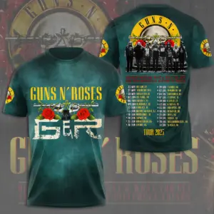 Guns N Roses 2025 Tour 3D T-Shirt – Licensed & Exclusive Rock Band Tee S-5XL M11