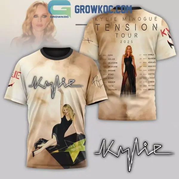 Unisex 3D Kylie Minogue Tension Tour 2025 T Shirt All Sizes Gift for Fans