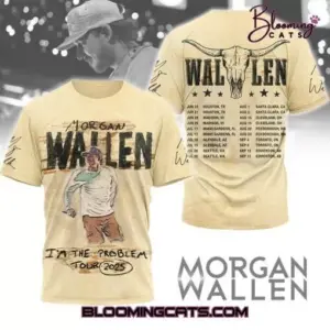 Wallen Western I’m The Problem Tour 2025 3D T-Shirt, Retro Country Music Shirt