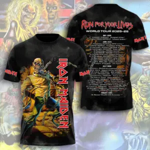 Iron Maiden Run For Your Lives World Tour 2025 –  50th Anniversary Licensed 3D
