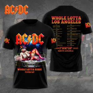 AC-DC Pwr Up 2025 TOUR North America -LIMITED EDITION 3D T-Shirt Gift Rock Fans