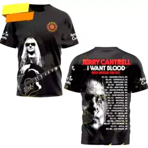 Jerry Cantrell I Want Blood North American Tour 2025 AOP 3D T-shirt - Gift fan