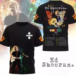 HOT NEW!! Ed Shee Tour 2025 For Fans Special New 3D T-Shirt
