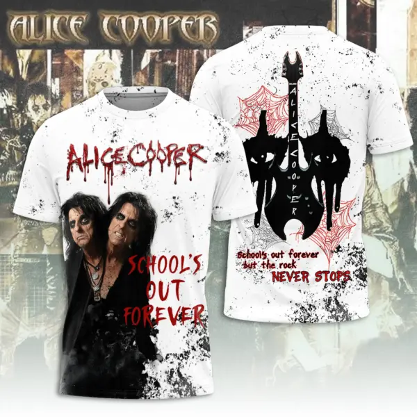 HOT!!! Alice Cooper 3D T-Shirt Too Close for Comfort 2025 Licensed Fan Tee Rock