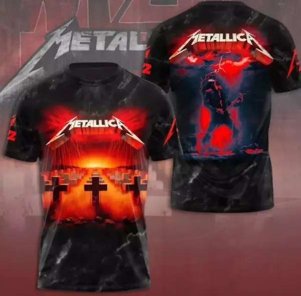 Share Hot New!!! Metallica M72 World Tour Date 2025 3D Shirt S-5XL
