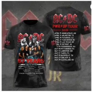 Rock Music Lover AC-DC 3d T Shirt Tour 2025 hot shirt 3d, cute gift dad 3d
