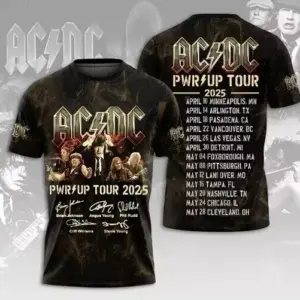 AC-DC Power Up Tour 2025 Limited Edition M51-3D Unisex T-Shirt