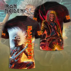 Iron Maiden Run For Your Lives World Tour 2025 Date Inspired, Licensed 3D TShirt
